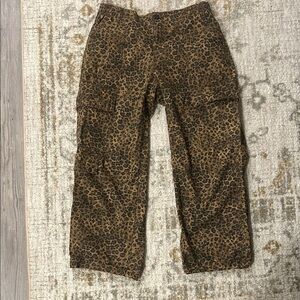 No Boundaries Leopard Print Wide Leg Pants